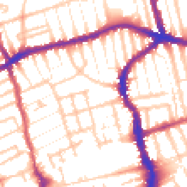 Daytime road noise heatmap for E17 6QZ