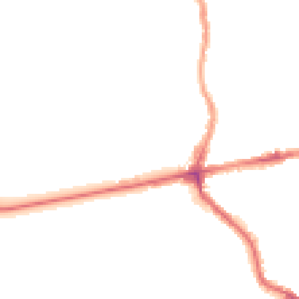 Night-time road noise heatmap for E17 6ZN