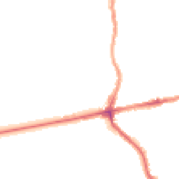 Night-time road noise heatmap for E17 6ZS