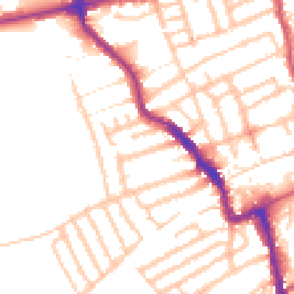 Daytime road noise heatmap for E17 7AP