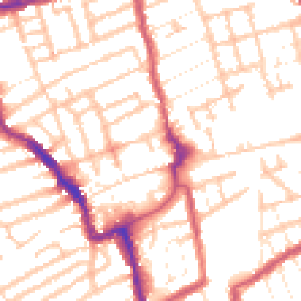 Daytime road noise heatmap for E17 7DB