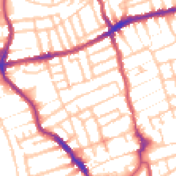 Daytime road noise heatmap for E17 7EZ