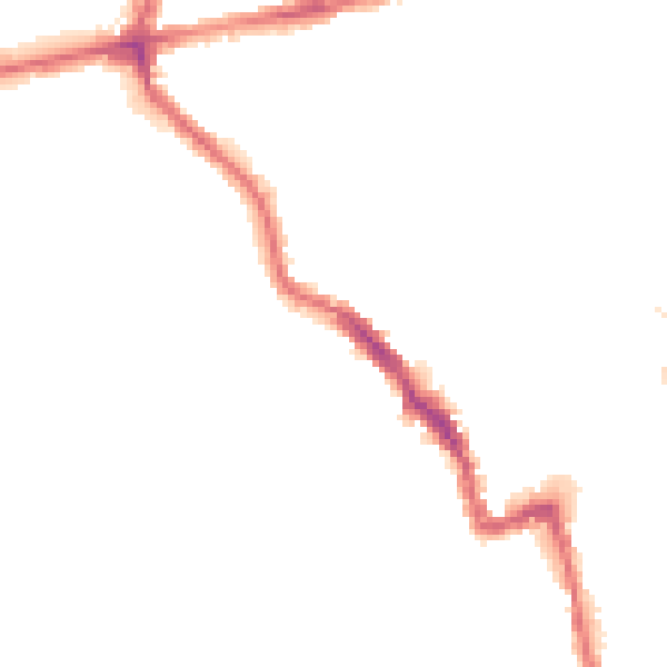 Night-time road noise heatmap for E17 7FL
