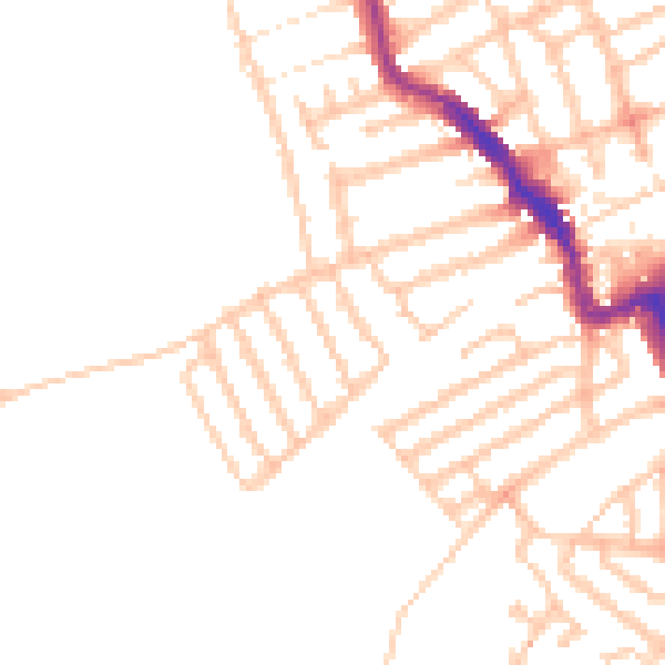 Daytime road noise heatmap for E17 7JA