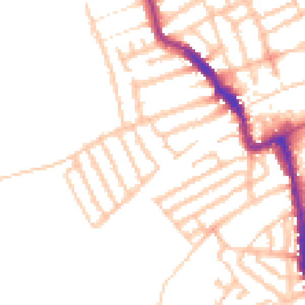 Daytime road noise heatmap for E17 7JD