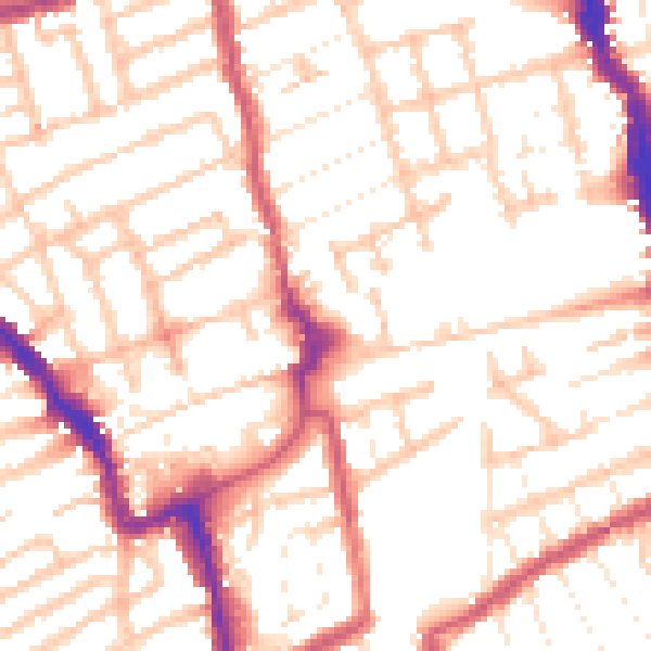 Daytime road noise heatmap for E17 7JY