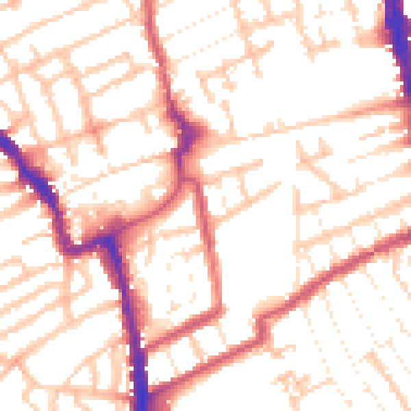 Daytime road noise heatmap for E17 7LU