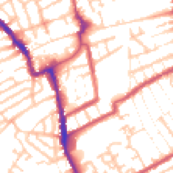 Daytime road noise heatmap for E17 7NE