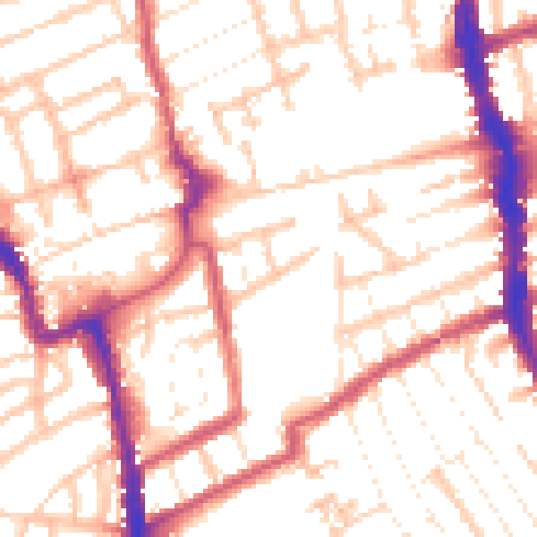 Daytime road noise heatmap for E17 7QG
