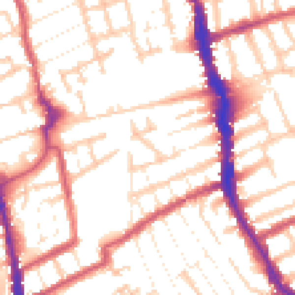 Daytime road noise heatmap for E17 7QJ