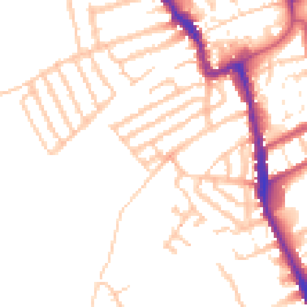Daytime road noise heatmap for E17 8AU