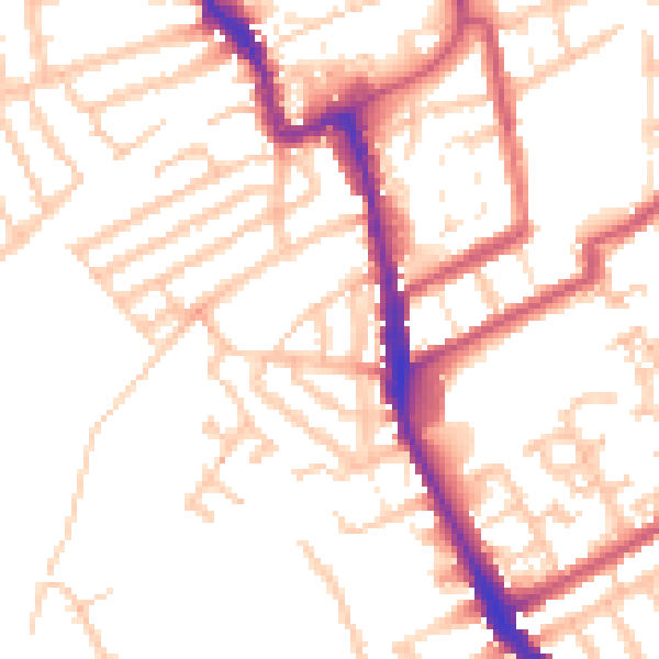 Daytime road noise heatmap for E17 8DA