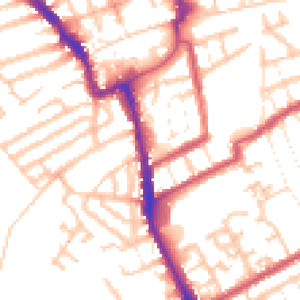 Daytime road noise heatmap for E17 8DL
