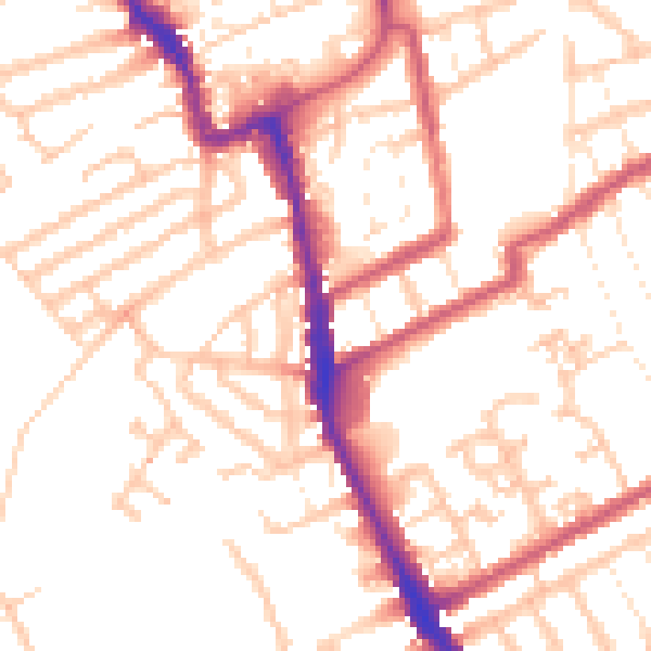 Daytime road noise heatmap for E17 8DQ