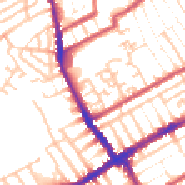 Daytime road noise heatmap for E17 8DU