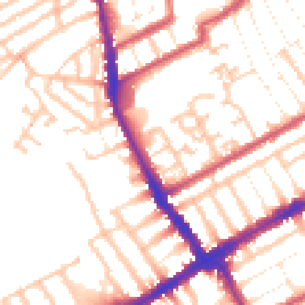 Daytime road noise heatmap for E17 8DY