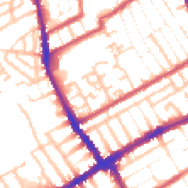 Daytime road noise heatmap for E17 8DZ