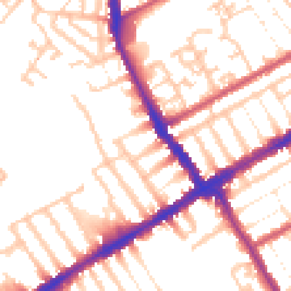 Daytime road noise heatmap for E17 8EJ