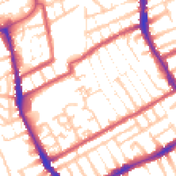 Daytime road noise heatmap for E17 8PF