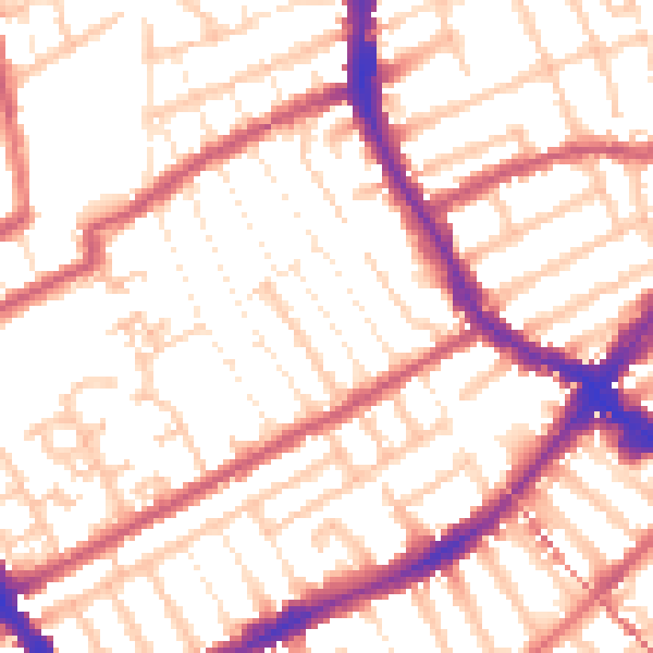 Daytime road noise heatmap for E17 8QH