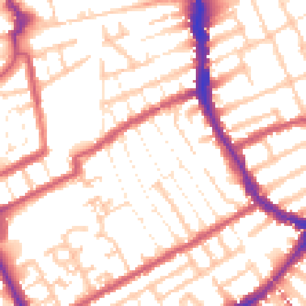 Daytime road noise heatmap for E17 8QN