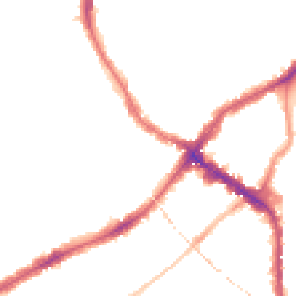 Night-time road noise heatmap for E17 9AN