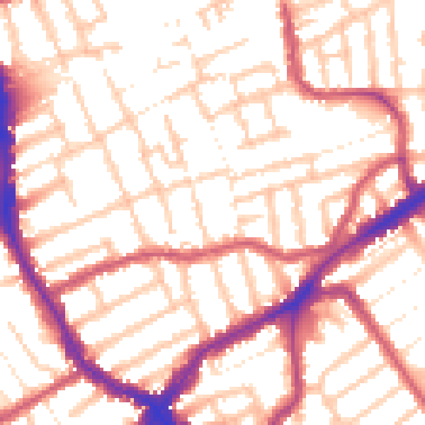 Daytime road noise heatmap for E17 9GX