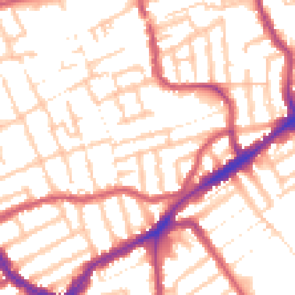 Daytime road noise heatmap for E17 9JH