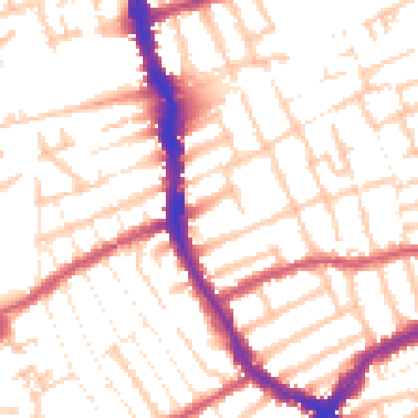 Daytime road noise heatmap for E17 9QU