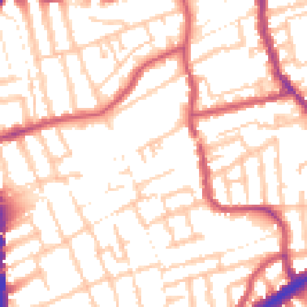 Daytime road noise heatmap for E17 9RA