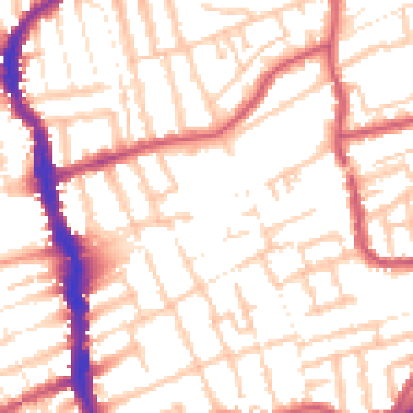 Daytime road noise heatmap for E17 9RQ