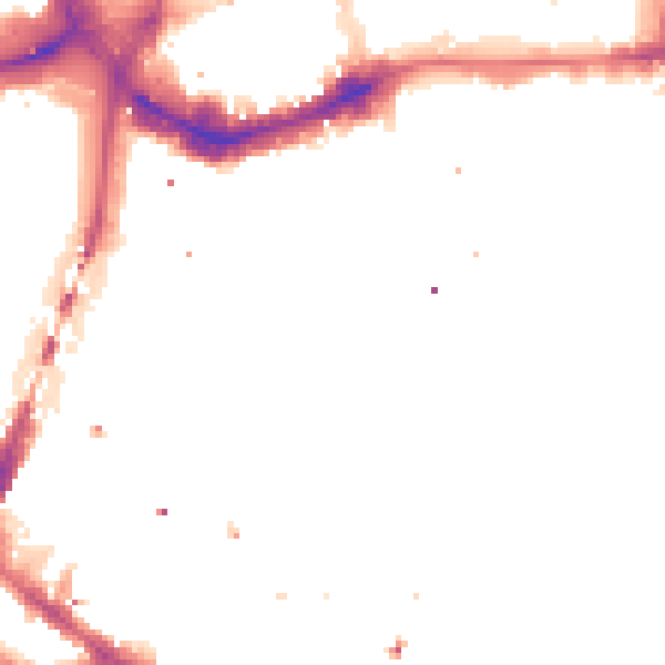 Night-time road noise heatmap for E1W 1LG