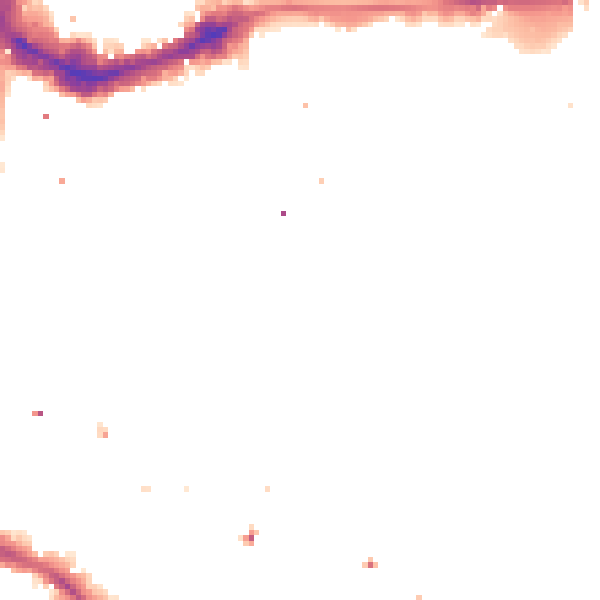 Night-time road noise heatmap for E1W 1NX
