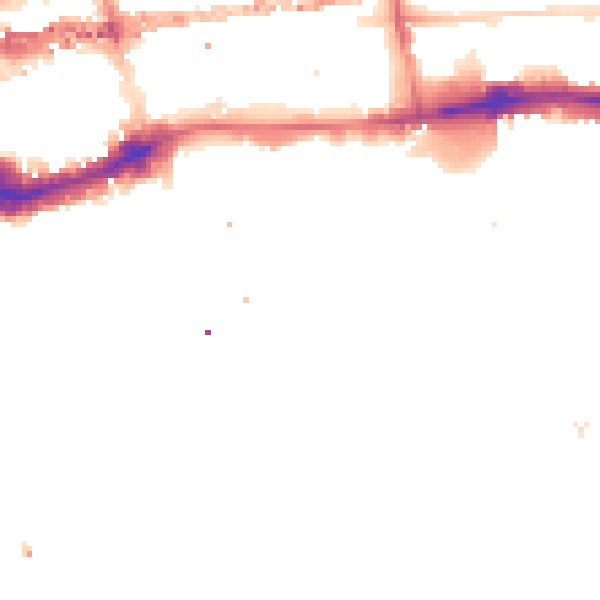 Night-time road noise heatmap for E1W 2JW