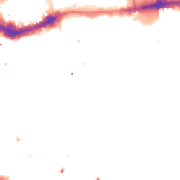Night-time road noise heatmap for E1W 2PT