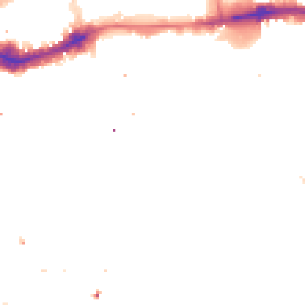 Night-time road noise heatmap for E1W 2UX