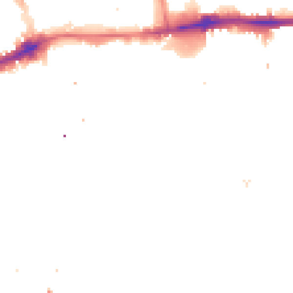 Night-time road noise heatmap for E1W 2XA