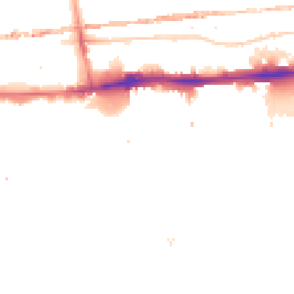 Night-time road noise heatmap for E1W 3AY