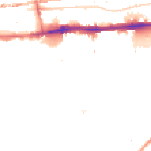 Night-time road noise heatmap for E1W 3QG