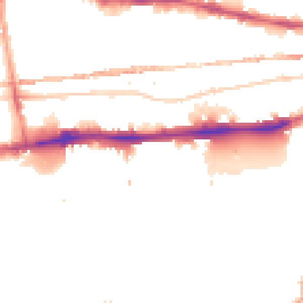 Night-time road noise heatmap for E1W 3QZ