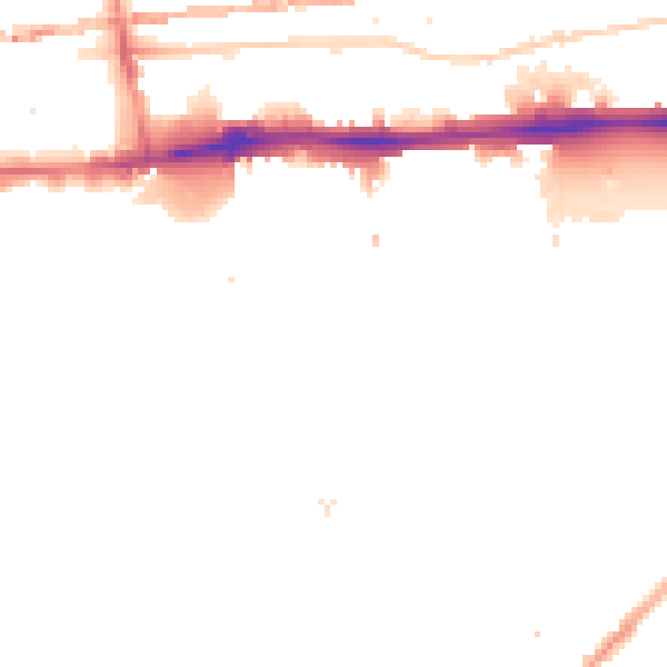 Night-time road noise heatmap for E1W 3RH