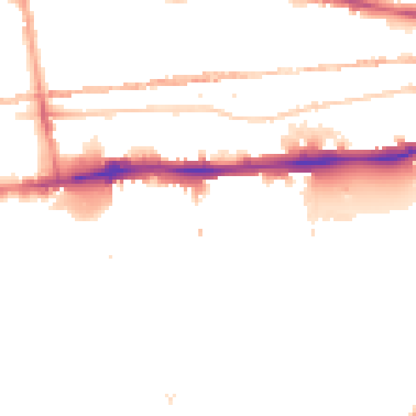 Night-time road noise heatmap for E1W 3RY