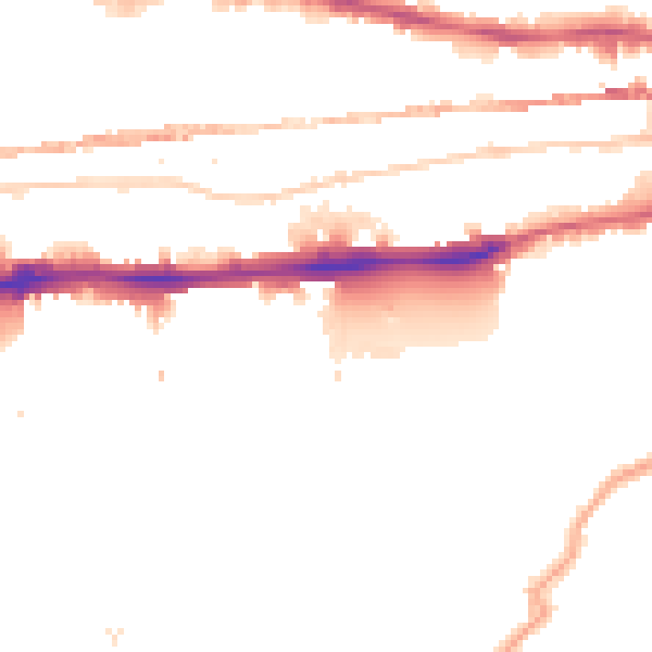 Night-time road noise heatmap for E1W 3SR