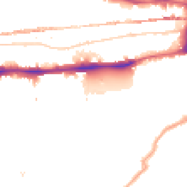 Night-time road noise heatmap for E1W 3TD