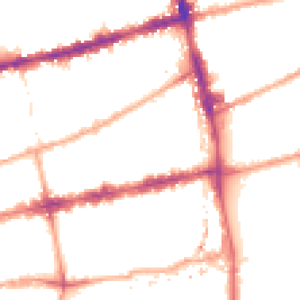 Night-time road noise heatmap for E2 0AY