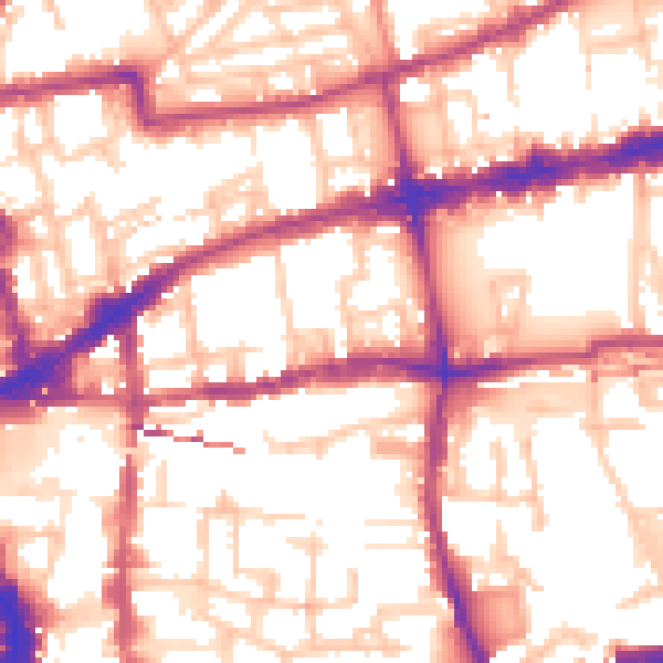 Daytime road noise heatmap for E2 6ET