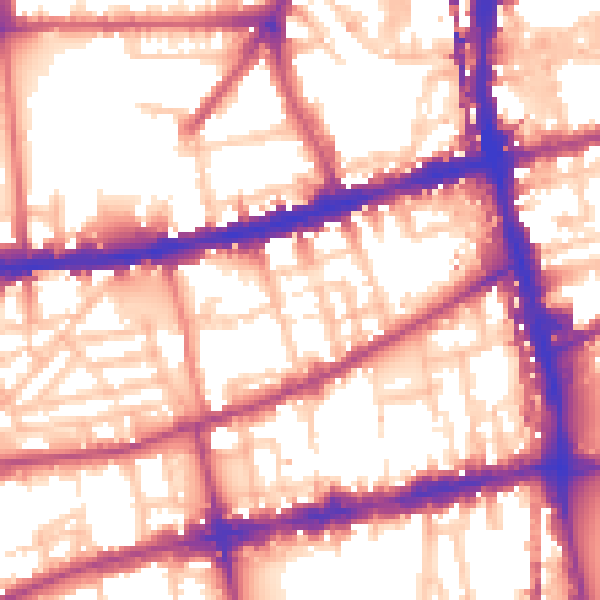 Daytime road noise heatmap for E2 6GA