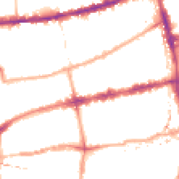 Night-time road noise heatmap for E2 6NB