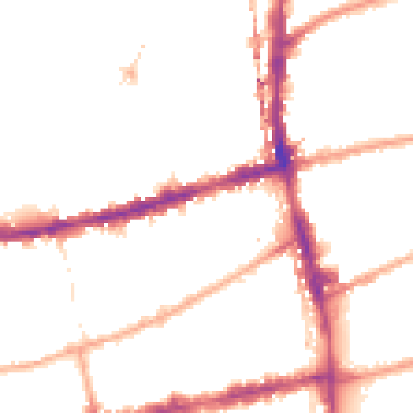 Night-time road noise heatmap for E2 6QB