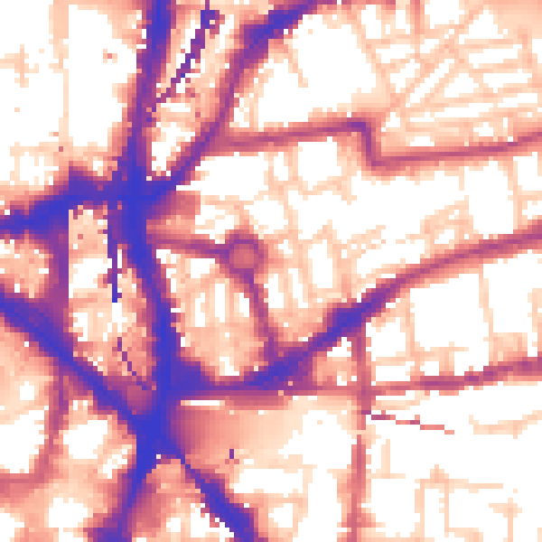 Daytime road noise heatmap for E2 7ES
